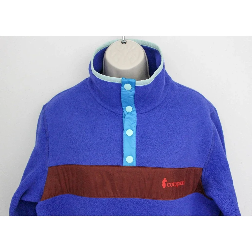 Cotopaxi Pullover Womens Large Blue Teca Fleece 1/4 Snap Neck Pocket Jacket - Picture 2 of 7